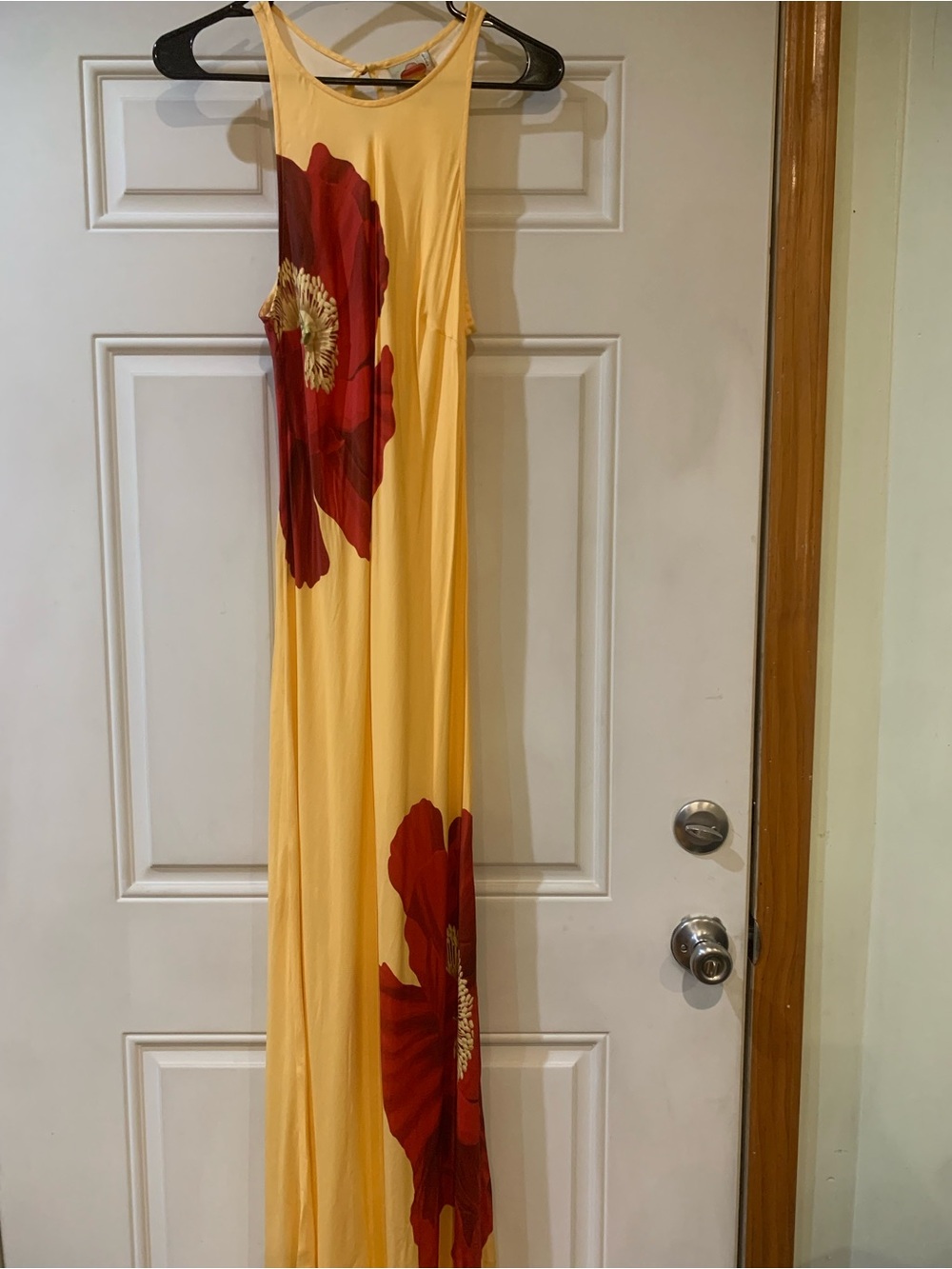 FARM Rio Yellow Maxi Dress with Red Floral Print Size Medium - Picture 7 of 9